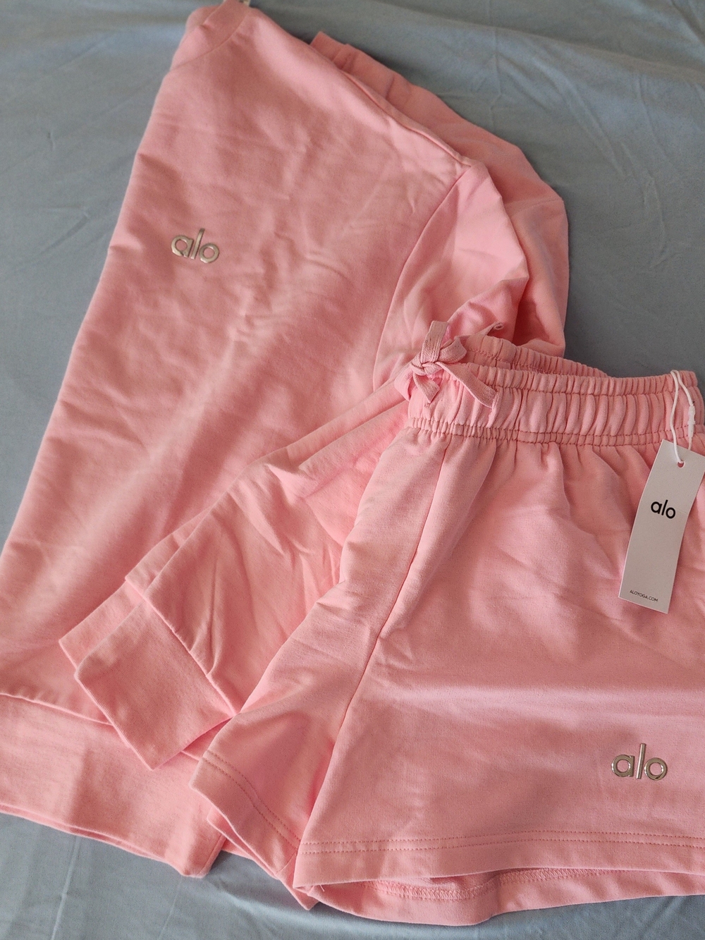 ALO Yoga Light Pink Athletic Lounge Shorts